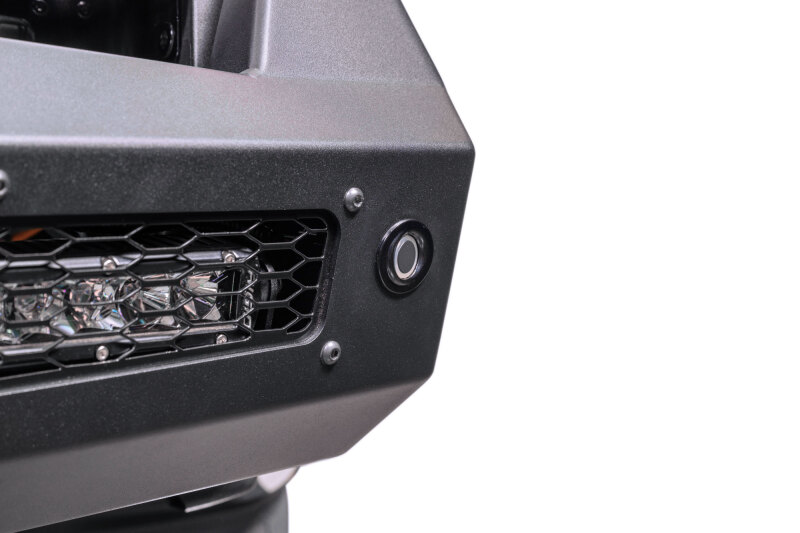 Ford Super Duty F-450 Bumper - Rear - Addictive Desert Designs - HoneyBadger - Hammer Black with Satin Black Panels - `23-`26